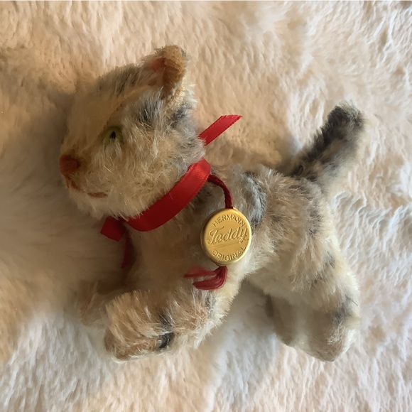 Vintage Hermann Stuffed Genuine Mohair Kitty / Kitten / Cat - Picture 14 of 16